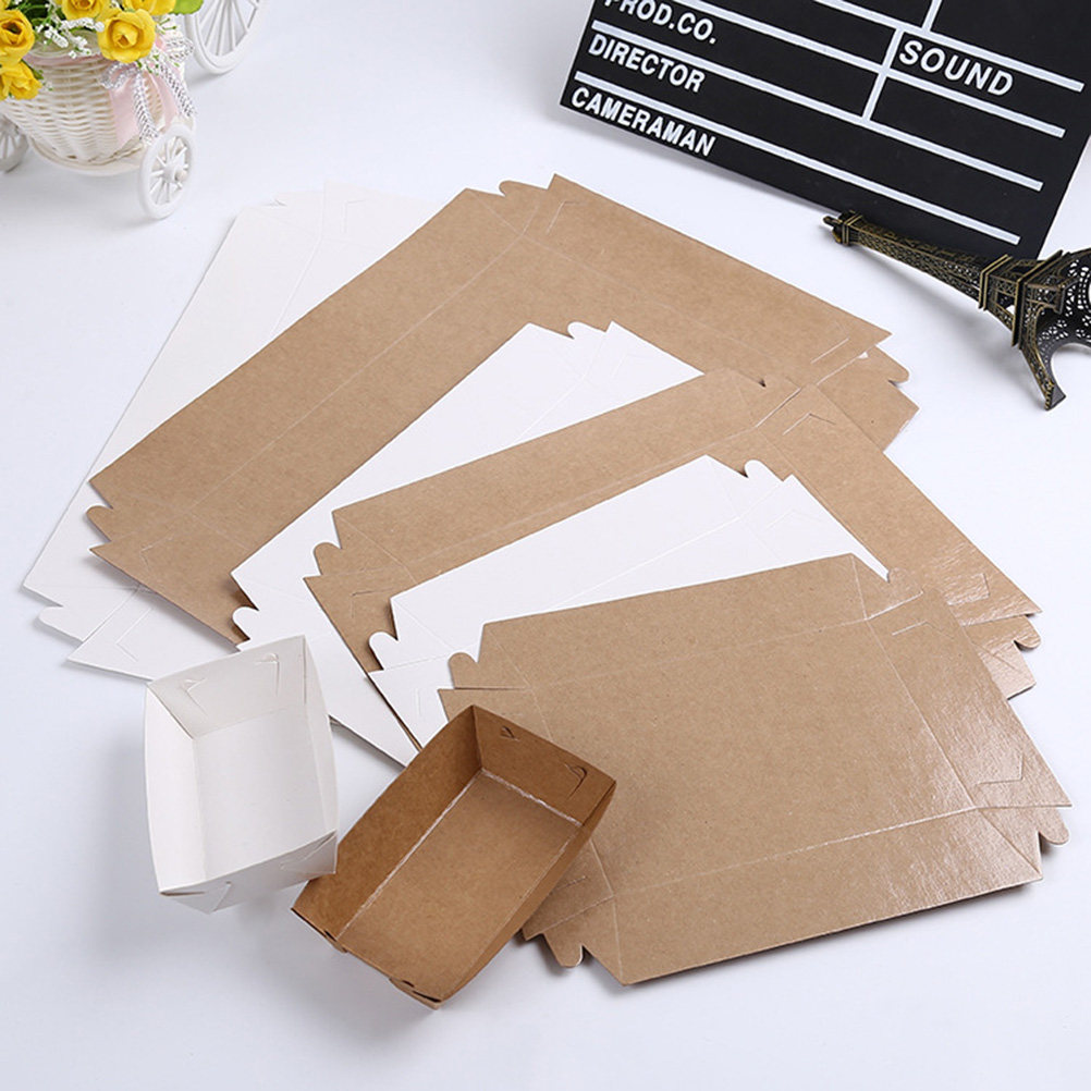 Food Snacks For Party - 30Pcs Disposable Boat Shaped Packing Box