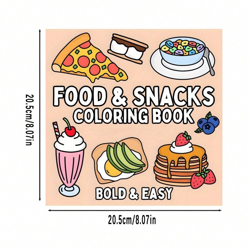 Food Snacks Drawing - New Food & Snack Themed Coloring