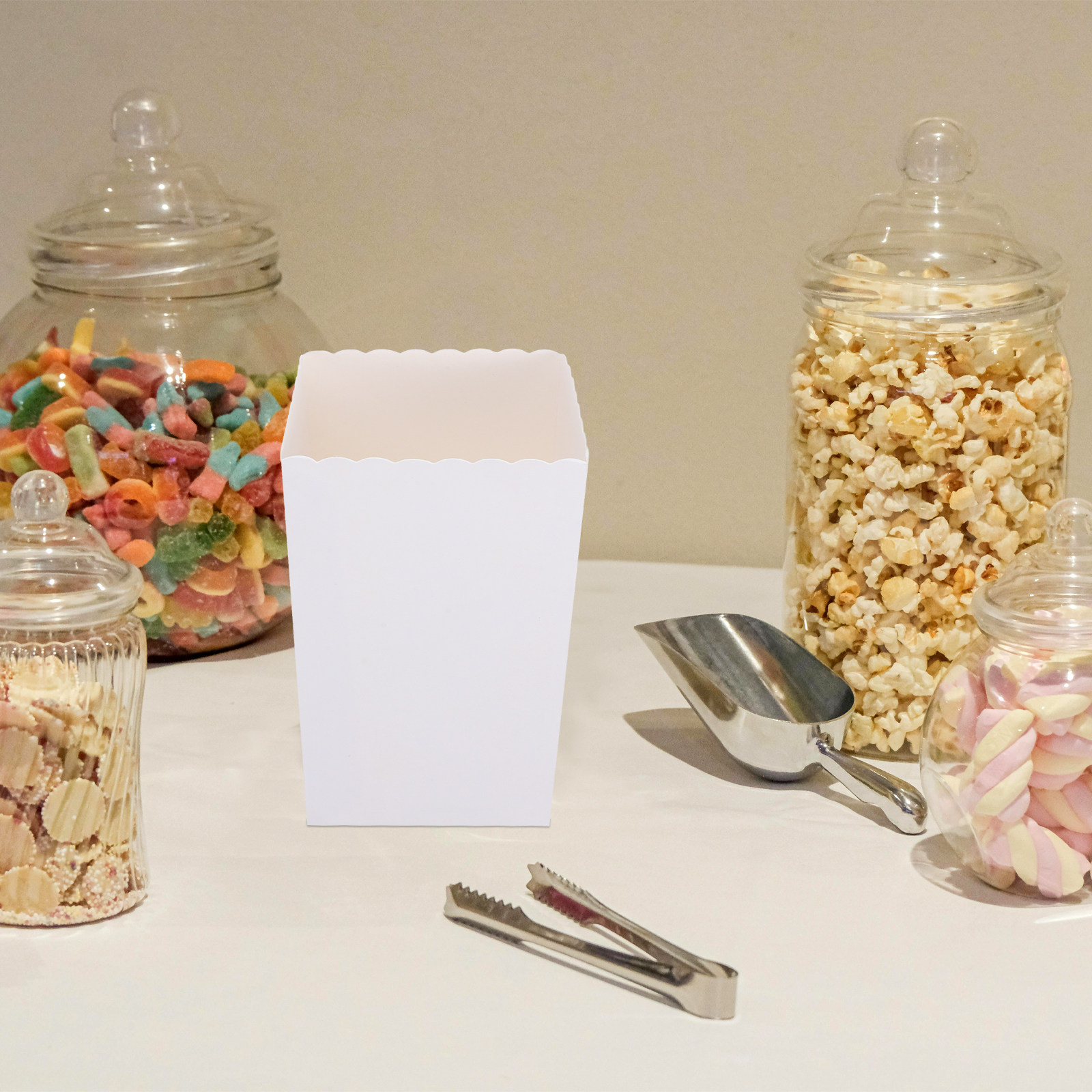Food Snacks For Party - 50Pcs Party Disposable Popcorn Boxes Black