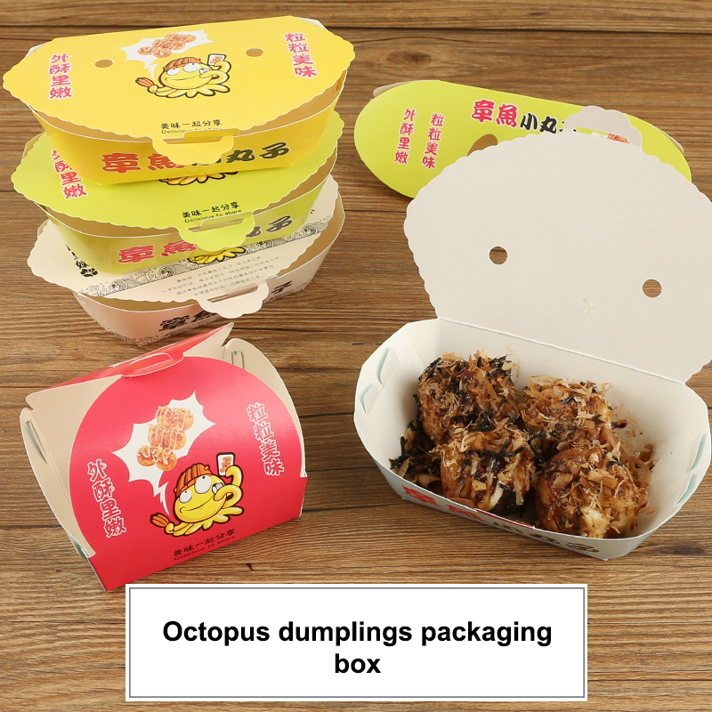 Food Snacks For Party - 100Pcs Disposable Cartoon Octopus Ball Packaging