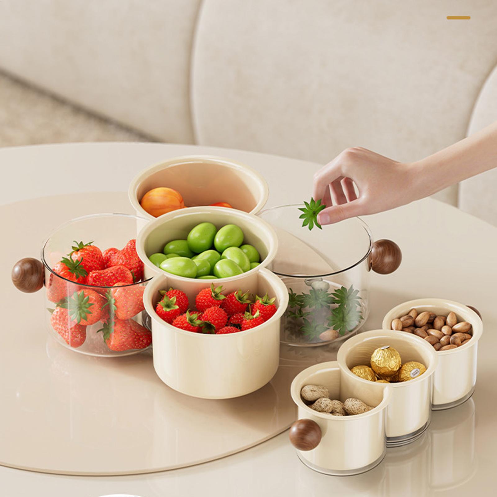 Food Snacks In India - Fruit Storage Stackable 360 Rotating Food