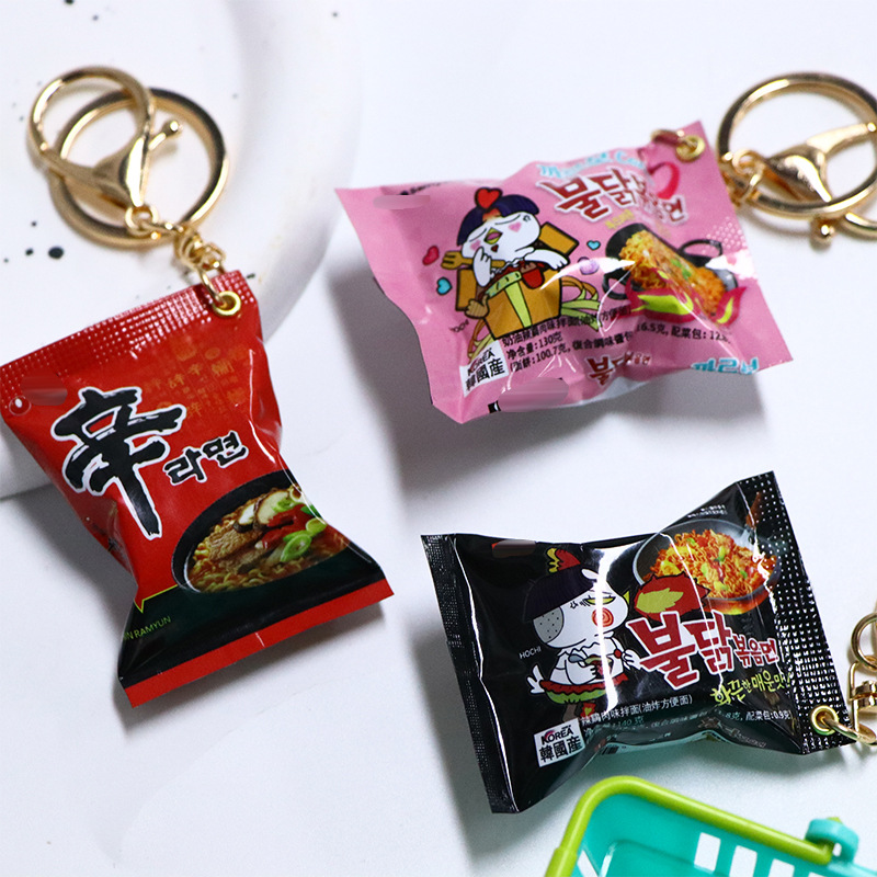 Food Snacks Packets - Mini Instant Noodle Ramen Packet Keychain