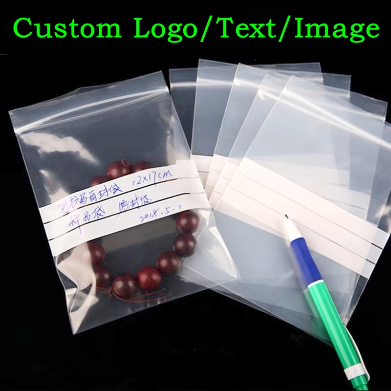 Food Snacks For Party - 200PCS PE Clear Plastic Writing Ziplock