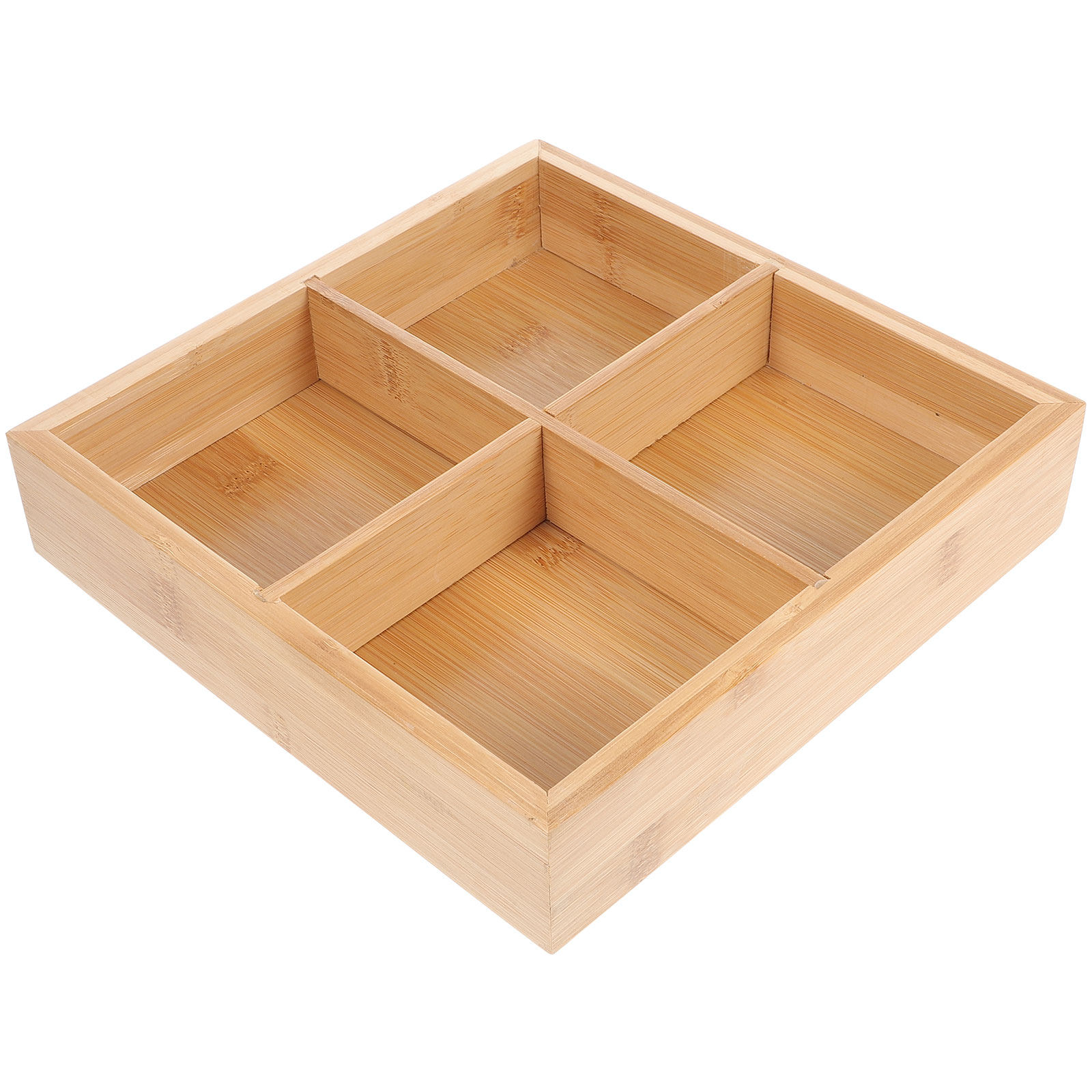 Bamboo Serving Tray with 6 Com - Food Snacks For Party review and price