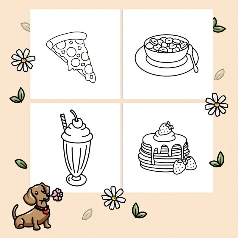 New Food & Snack Themed Colori - Food Snacks Drawing review and price