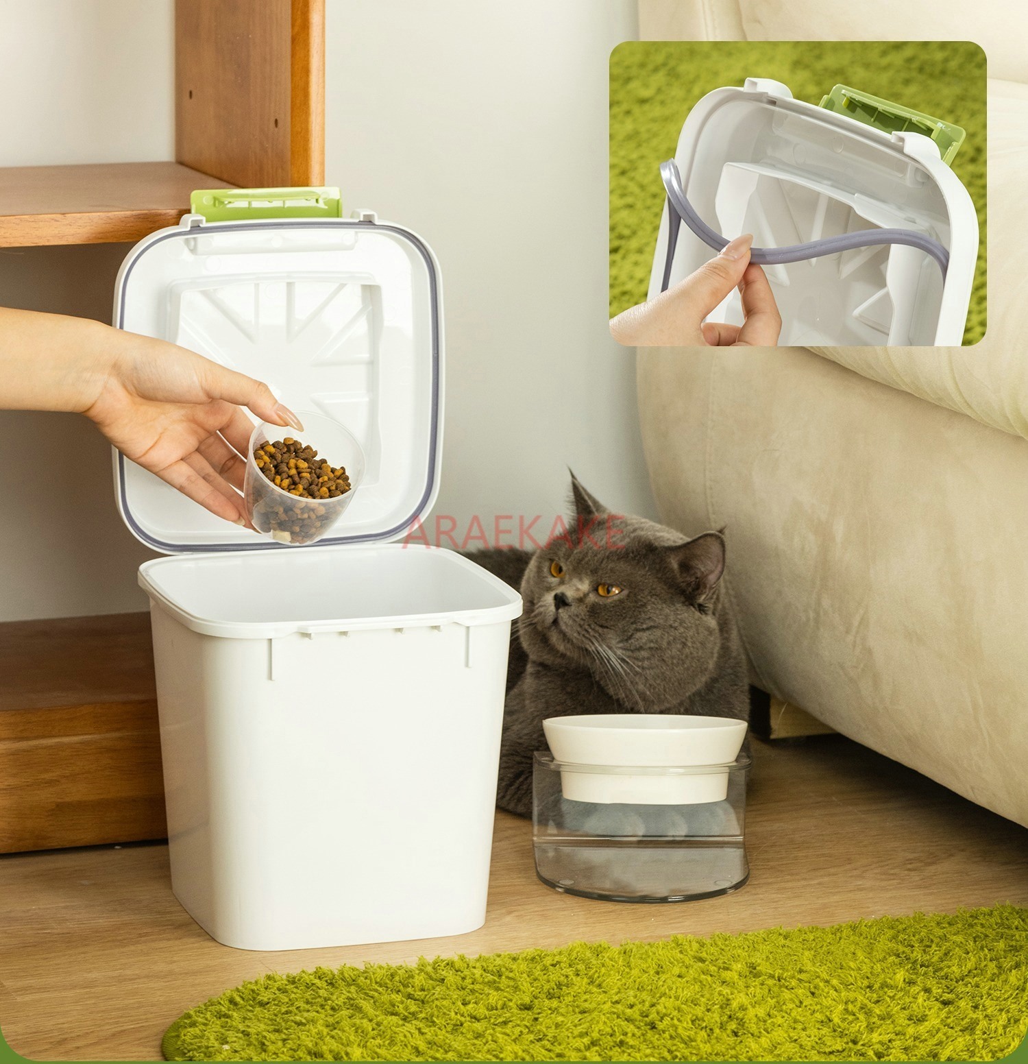 Cat food bucket, dog food stor - Food Snacks Items review and price