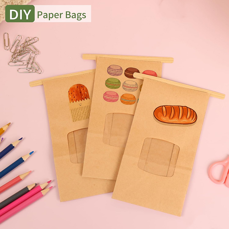 10Pcs Bakery Bags, Window Seal - Food Snacks For Party review and price