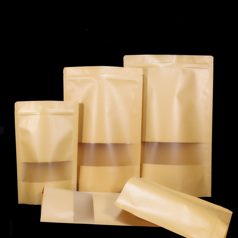 100PCS Brown Doypack Kraft Pac - Food Snacks Packets review and price