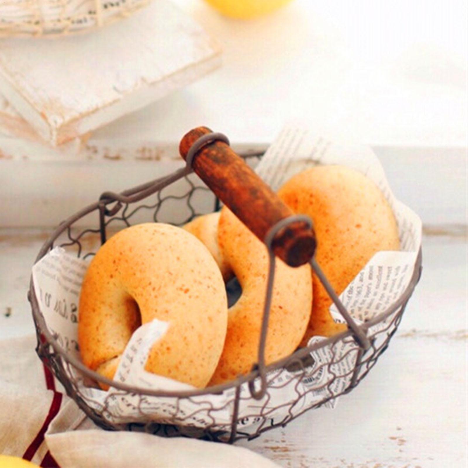 Iron Storage Basket with Woode - Food Snacks Basket review and price