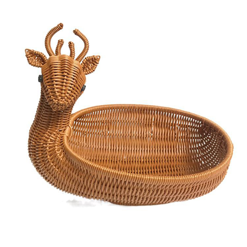Rattan Woven Fruit Basket Cute - Food Snacks Basket review and price