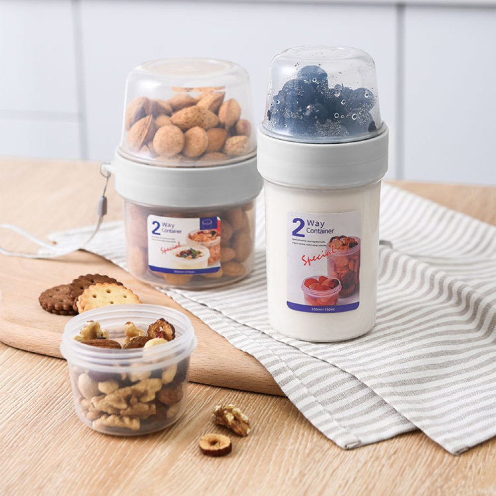 Portable Double Layer Food Sto - Baby Food Snacks Yogurt review and price