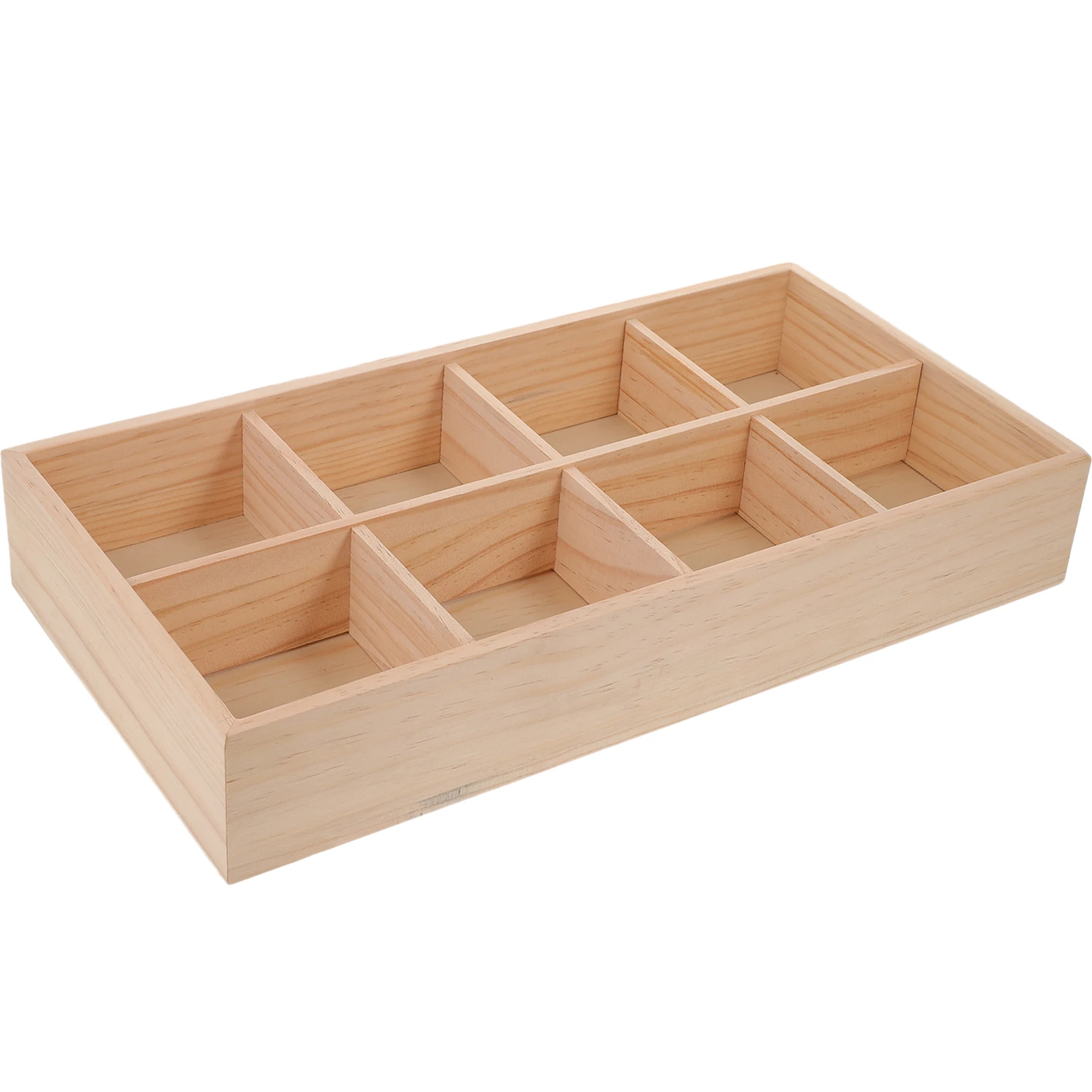 1pc Wooden Divided Storage Box - Food Snacks Packets review and price