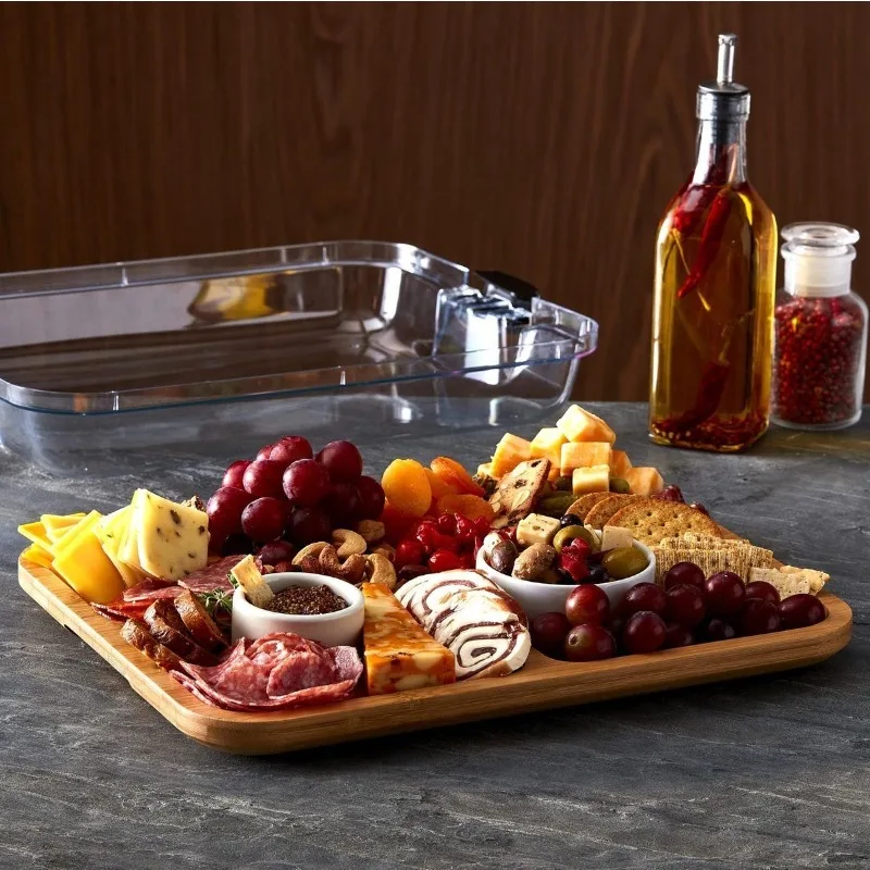 Wooden Cheese Board Snack Tray - Food Snacks For Camping review and price