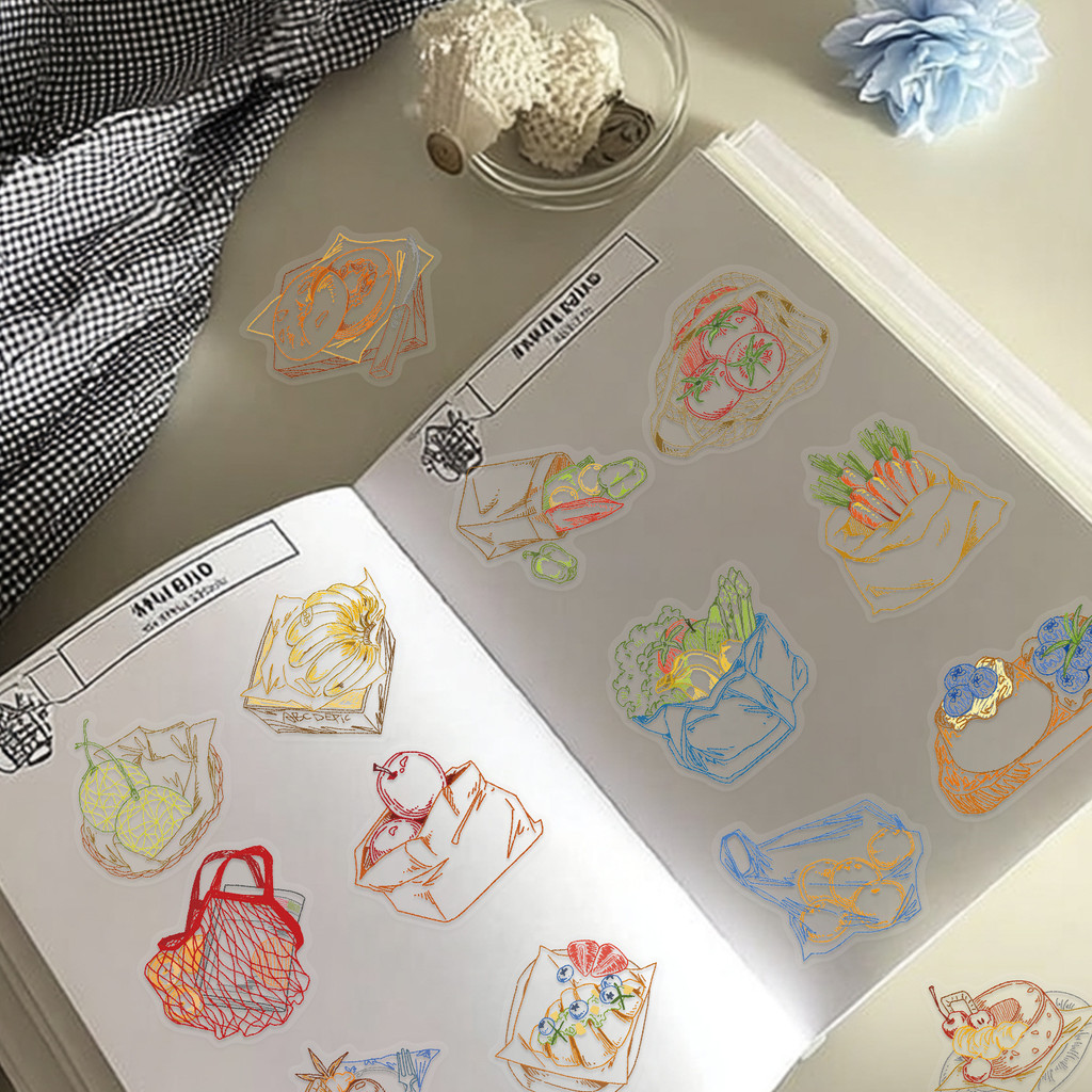 50Pcs Color Line Drawing Food  - Food Snacks Drawing review and price