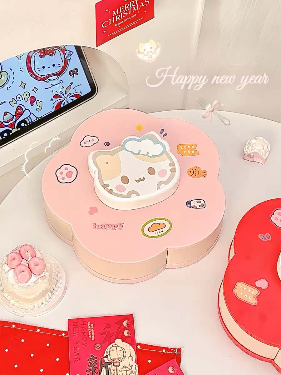 Rotatable Cute Cartoon Divided - Food Snacks Items review and price