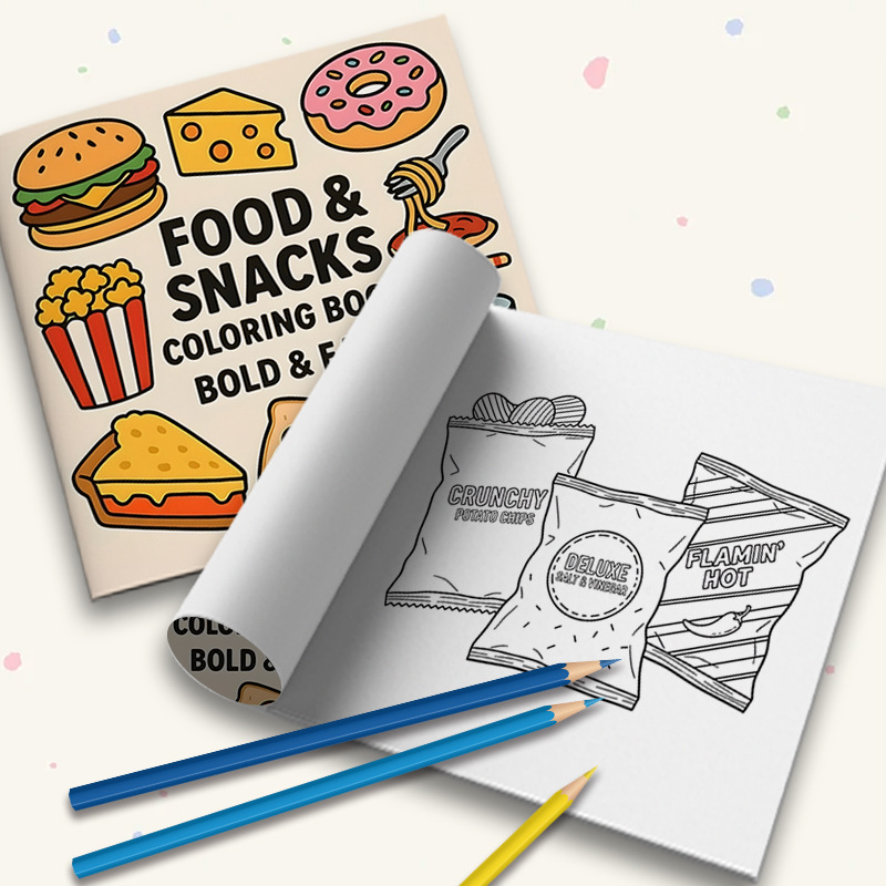 Thick Food & Snack Themed Colo - Food Snacks Drawing review and price